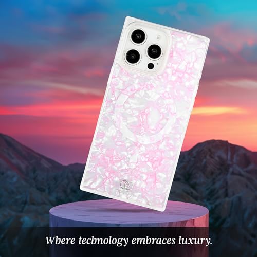 Image of COCOMII Rectangle for iPhone 13 Pro Max Case, Hot Pink Opal