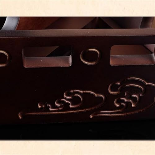 Soporte para botellas de vino de madera con diseño de velero miniatura 4