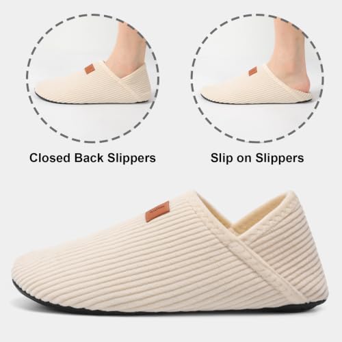 Image of Fires Womens Mens Slippers with Rubber Sole Soft-Lightweight House Slipper Socks Around House Shoes Non Slip Indoor /Outdoor