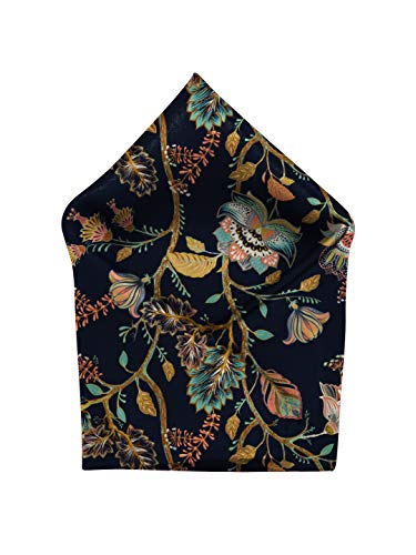 Image of BLACKSMITH Paisley and Floral Printed Italian Pocket Square for Men and Boys, for traditional Indian Wear like Bandhgala and Modi Jacket