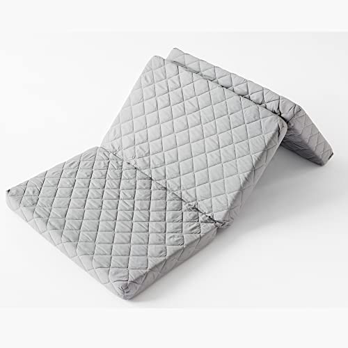 Kids Collective Klappmatratze Reisematratze in 3 Größen grau 7cm hoch Faltbare Matratze Reisebett Gästebett Matratze Klappbar für Baby Reisebett oder als Gästematratze 120x60 cm Körpergewicht bis 60kg