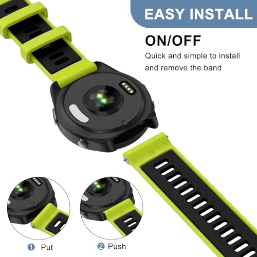 Bracelet silicone 22mm pour Garmin Forerunner 965 et Fenix 6