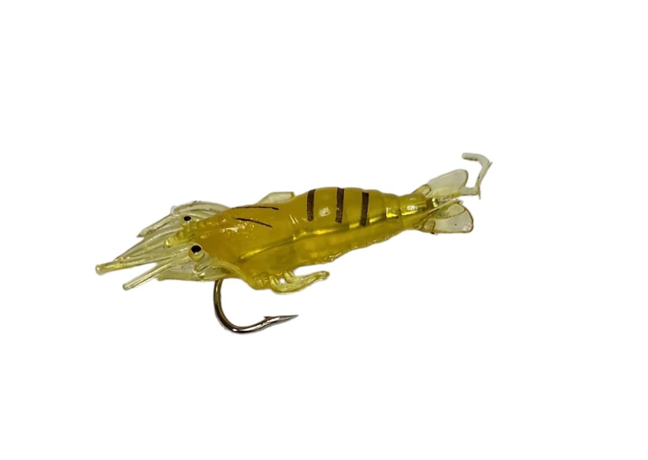 AGASTRIYA Silicone Shrimp Shape Artificial Fish Bait Lures, Pack of 10, Yellow Colour, with Hook (B0D638SHCZ) Amazon Price History, Amazon Price Tracker