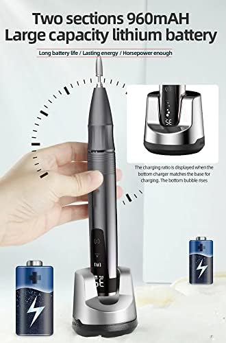 35000Rpm Home Use Portable Wireless Electric Rechargeable Mini Nail Polish Drill Cordless E File Nail Drill Nail Machine(Black)