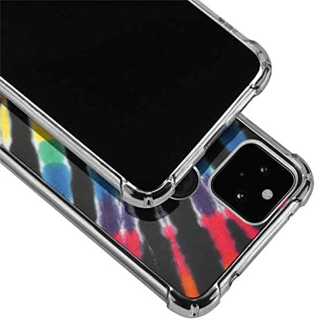 Skinit Clear Phone Case Compatible with Google Pixel 4a 5G - Officially Licensed Liquid Blue Tie Dye - Rainbow Design