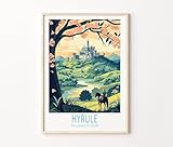 MESSNER2024 Hyrule Great Plateau Travel Poster, The Legend Of Zelda Wall Art, Hyrule Print, City Personalised Gifts, Travel Gifts