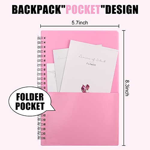 Unmoony A5 Dotted Spiral Notebook, 6 Pack 120 Pages, Dot Grid Journal With 120 Gsm Thick Dotted Bullet Paper, 6 Macaron Transparent Colors Hardcover, For Bullet Journaling 5.7"X 8.5" #TOP3