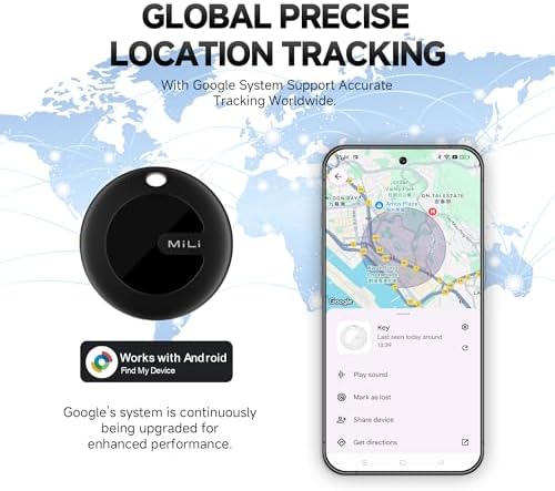MiLi Bluetooth Tracker for Android, Google Official Authorized, Key Finder, Luggage Tracker, Item Locator Compatible with Google Find My Device (Find Hub), Smart Tracking Tag for Keys Suitcase Wallet - 4