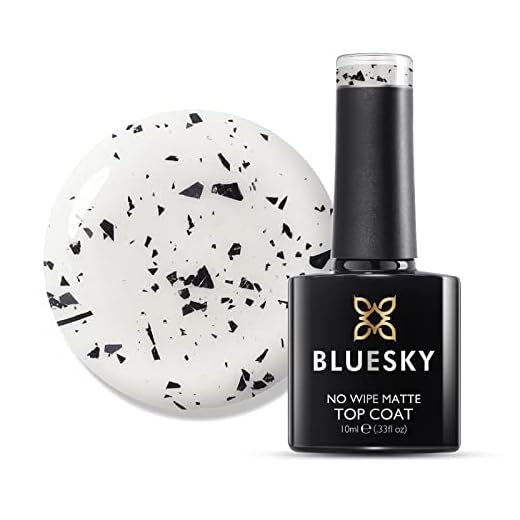 Bluesky Top Coat Semi Permanente con Macchiato Effetto Guscio d'Uovo di Quaglia, Finitura Mate Top Coat Gel per Nail Art, Asciugatura Rapida, Senza Ingiallimento, Trasparente, 10ml
