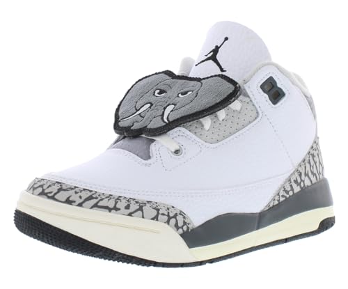 Retro Air Jordan 3 PS - White, Black Iron, Light Ash Grey by