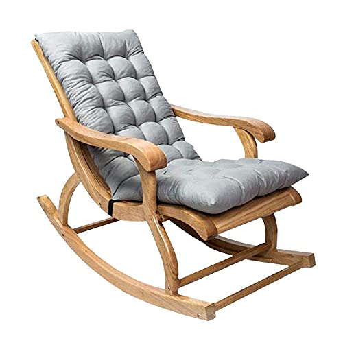 Judy1980 Coussin Chaise Lounge Jardin Extérieur 120X50CM,Coussin Fauteuil Epais Doux,Coussin pour Chaise À Bascule,Coussin inclinable pour Chaise,Fauteuil,Sièges d'auto (sans Chaise) (Gris) Cover