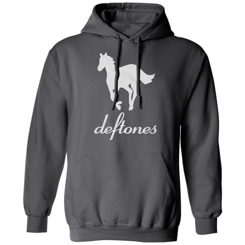 Music Pony Tribute - Deftones Inspired Unisex Hooded Sweatshirt (Gray, 3X-Large)