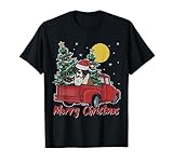 Notre design sur le thème de Saint-Bernard, avec une camionnette rouge rétro, est un ravissant cadeau pour les mamans et les papas de chien Saint-Bernard. Ce joli costume de Noël familial assorti est idéal pour les réunions de Noël.