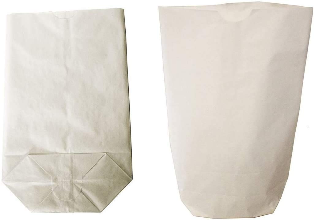 500 Sachet papier sac papier écorné blanc 180 x 285 mm avec fond hexagonal qui permet de tenir debout tout seul remplissage pratique sac pour produit vrac agrée alimentaire Recyclable