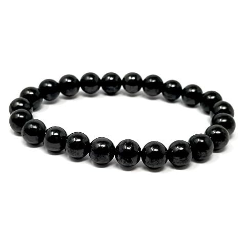 Karelia Creations Shungite Bracelet (Adult) | Protection Shield Blocker Energy Healing | Men Women Teens Seniors Christmas Holiday Gift Idea (8mm Beads) Cover
