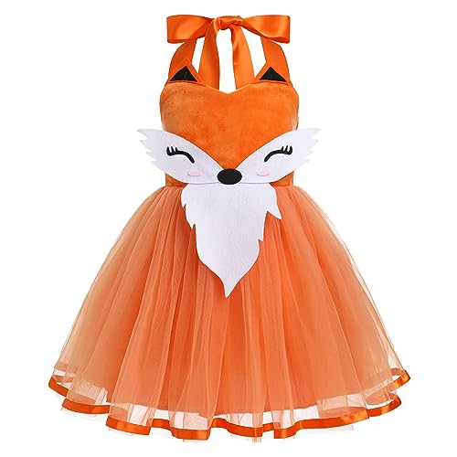 Disfraz de Zorro para Niñas 3-4 Años Naranja miniatura 4