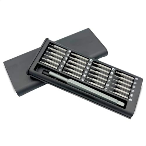 Kit Conjunto Caixa de Ferramenta Chaves de Precisão Imantado Magnético 24 por 1 para Pequenos Reparo