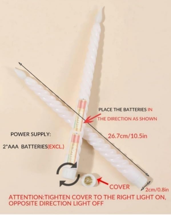 Image of SATYAM KRAFT 24 Pcs LED Flameless Taper Candles | Romantic Love Gift for Him /Her | Candle Light for Couple Decor, Home Decor, Candlelight Dinner, Bedroom, Janmashtami, Ganesh Chaturthi