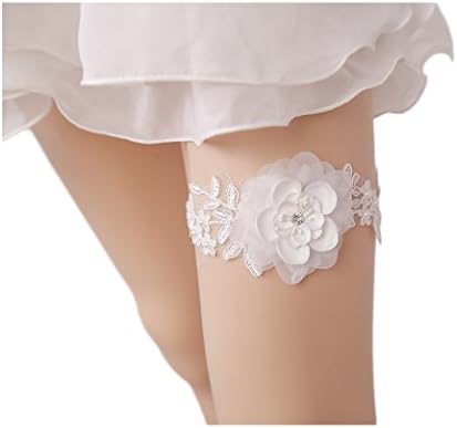 canjoyn Wedding Bridal Lace Garter Set Keepsake Toss Tradition Vintage, (05-Ivory)