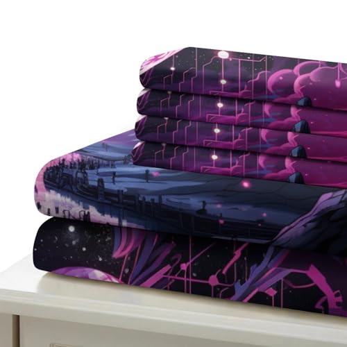 Housse de couette cráneo 3D grand lit résistant aux lavages en microfibre
