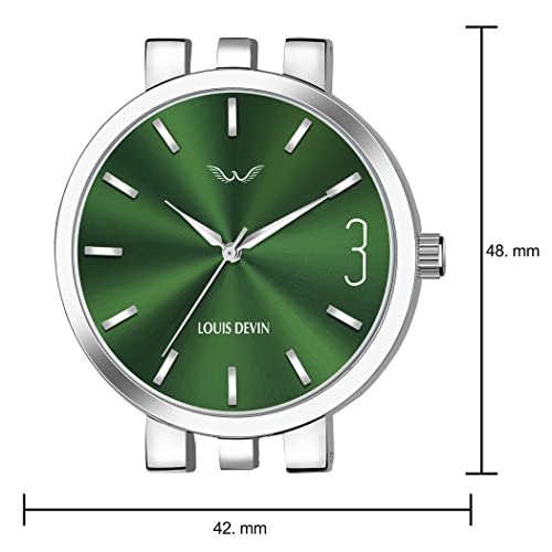 Image of LOUIS DEVIN Men's Analog Wrist Watch with Stainless Steel Chain
