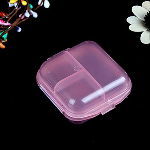 Porta-comprimidos portátil de plástico para viagem com caixa de estroboscópio, caixa de plástico par