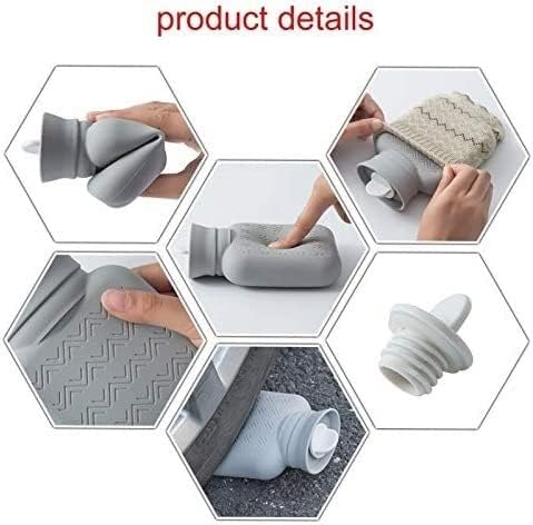 SKUZA Hot Water Bottle, Winter Cute Knitted Hot Water Bottle Hot Water Bottles Portable Hand Warmer Girls Pocket Hand Feet Hot Water Bags Warming Bag (Color : P) (Color : P)