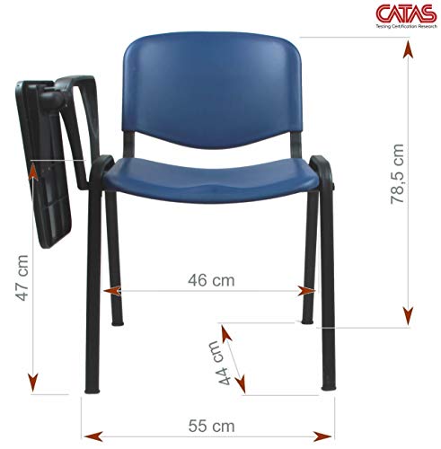 EUROPOLTRONE Kit 10 sedie Blu Ufficio con