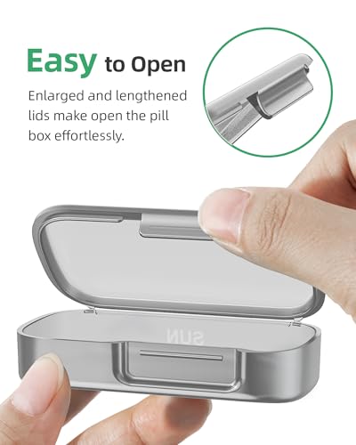 Image of PULIV Weekly Pill Organizer with Large Capacity, Dual Protection Pill Box 7 Day, Arthritis Friendly Pill Case Easy to Open, Medicine Organizer for Vitamins, Medications, Fish Oils, Supplements (Gray)