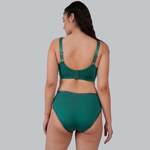 Image of SOIE Women Full Coverage Minimiser Bra with High Waist Brief Set