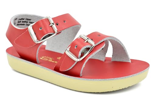 Salt Water Sandals Sun-San Sea Wee, Red, Size Infant 1