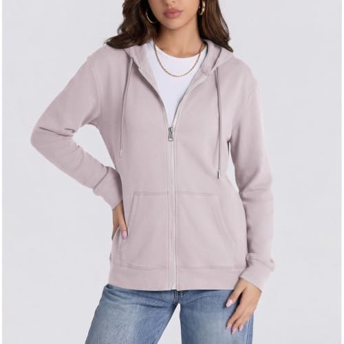 Image of Witsmile Zip Up Hoodie Women Oversized Sweatshirt Long Sleeve 2026 Fall Outfit Lightweight Jackets Workout Clothes