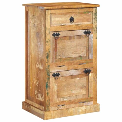 vidaXL Schuhschrank mit Schublade 4 Fachböden Antik Schuhregal Schuhablage Schrank Schuhaufbewahrung Kommode Recyceltes Massivholz