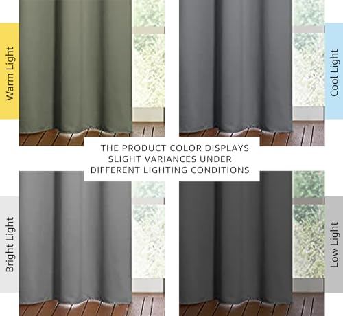 Image of NICETOWN Thermal Insulated Grommet Blackout Curtains for Office, Kids Window Drape Panel for Nursery, Privacy Short Curtains (Silver Grey, 2 Panels, W42 x L84-Inch)
