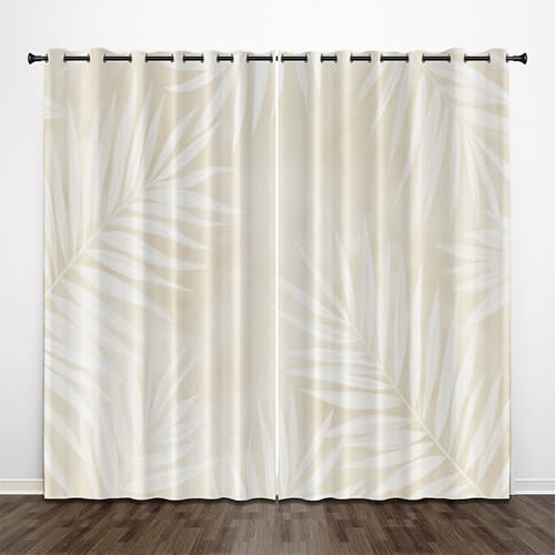 Rideau occultant thermique isolant anti-froid à oeillets beige - 2