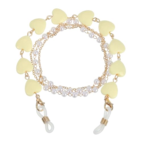 Image of uxcell Beads Eyeglass Chain, Pearl Glasses Strap Eyewear Retainer Chain Around Neck Sunglass Holder for Girls Women