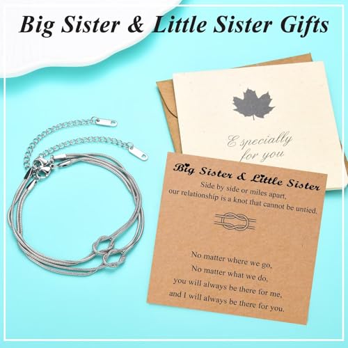 2Pcs Knot Bracelets for Girls Big and Little Sister, Best Friends Friendship Bracelets for Birthday Christmas2