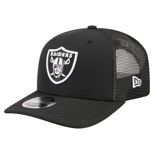New Era Mens Black Las Vegas Raiders 9SEVENTY Trucker Adjustable Hat