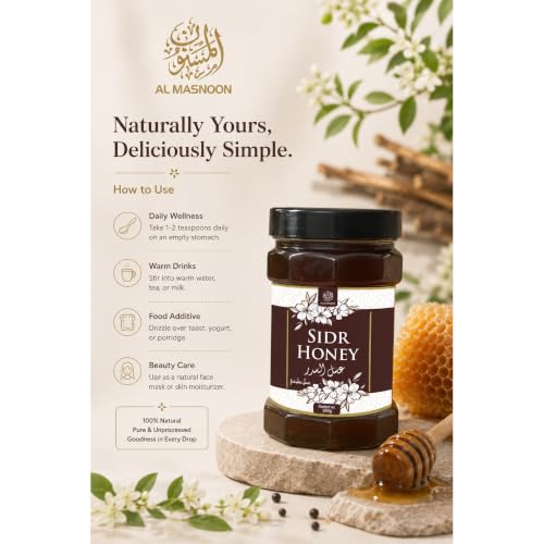 Al Masnoon Sidr Miel Natural Cruda 500g miniatura 4