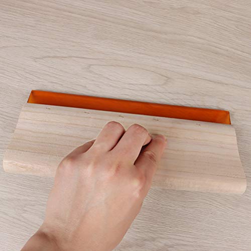 3 Pieces 3 Sizes Screen Printing Squeegee, 75 Durometer Wooden Ink Scraper for Screen Printing, 13.8, 9.4 and 5.9 inch - Thumbnail 6