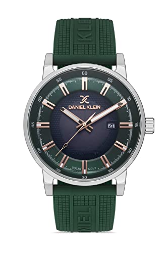 Image of DANIEL KLEIN Analog Green gey White Dial Men's Watch-DK.1.13198-3