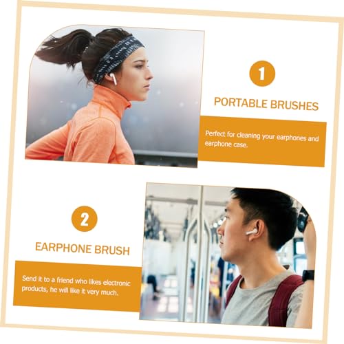 NUOBESTY Kit de Limpieza para Auriculares Electrónicos Cepillos Suaves, Hisopos de Algodón y Paño de Microfibra, para Uso Doméstico y Mantenimiento de Dispositivos Inalámbricos, Accesorio - imagen 8
