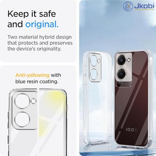 Image of Jkobi Vivo iQOO Z9 Lite 5G (Silicone Clear Shockproof Case with Camera Protection | Soft and Flexible | Transparent)
