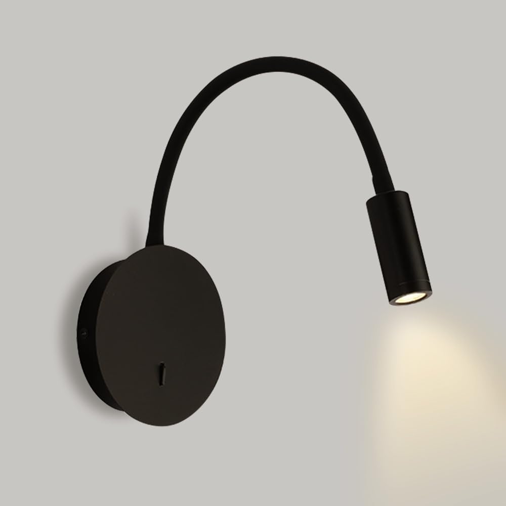 Lampe De Lecture À Tuyau Linéaire, Mini Applique De Chevet Avec Réglage À 360 °, Appliques Murales En Alumiultra-Minces, Appliques Murales Led Modernes 3W, Appliques Murales D'Éclairage D/K/Wa