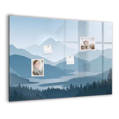 Tableau effaçable en verre magnétique avec aimants néodyme puissants pour bureau 100x70
