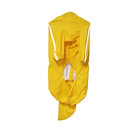 Calculatrice Big Dog Raincoat fyrbenta vattentät golden retriever regnrock separat manliga och kvinnliga kläder för stora hundar (11XL) (gul, manlig hund)