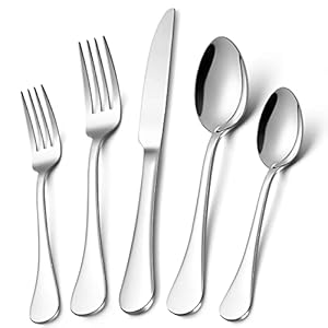 LIANYU 18/10 Stainless Steel Flatware Service for ...