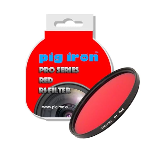 Pig Iron Red R1 Pro Filter. Contrasto Booster per Fotografia in Bianco e Nero. Effetti Speciali Filtro Lente Fotocamera (49mm)