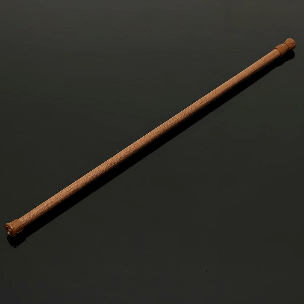 Ausuky Brown Telescopic Net Voile Tension Curtain Rail Pole Rods Extendable Spring Loaded Curtain (,55~90Cm)
