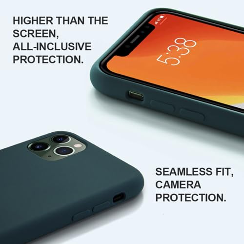 Coque silicone liquide souple iPhone 11 12 Pro X XR XS Max 7 8 Plus bleu cobalt - 3